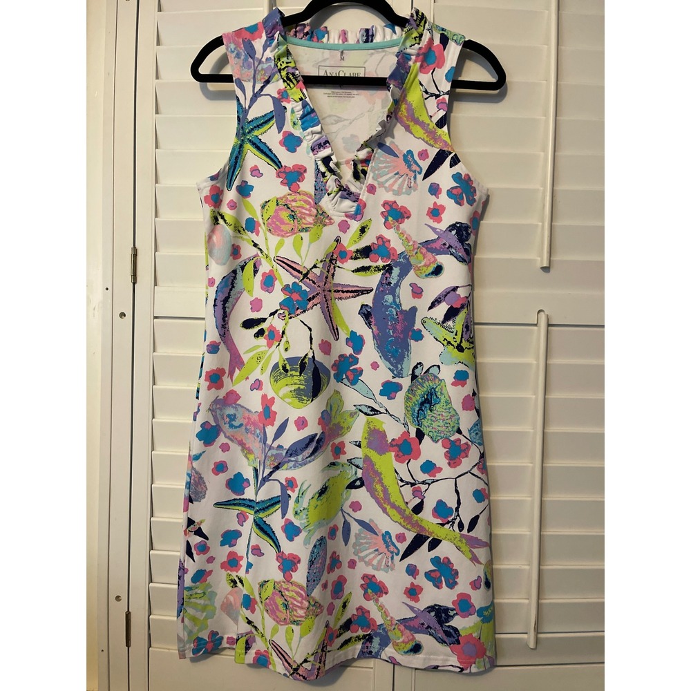 AnaClare Rebecca Ruffle sheath dress size M NWOT